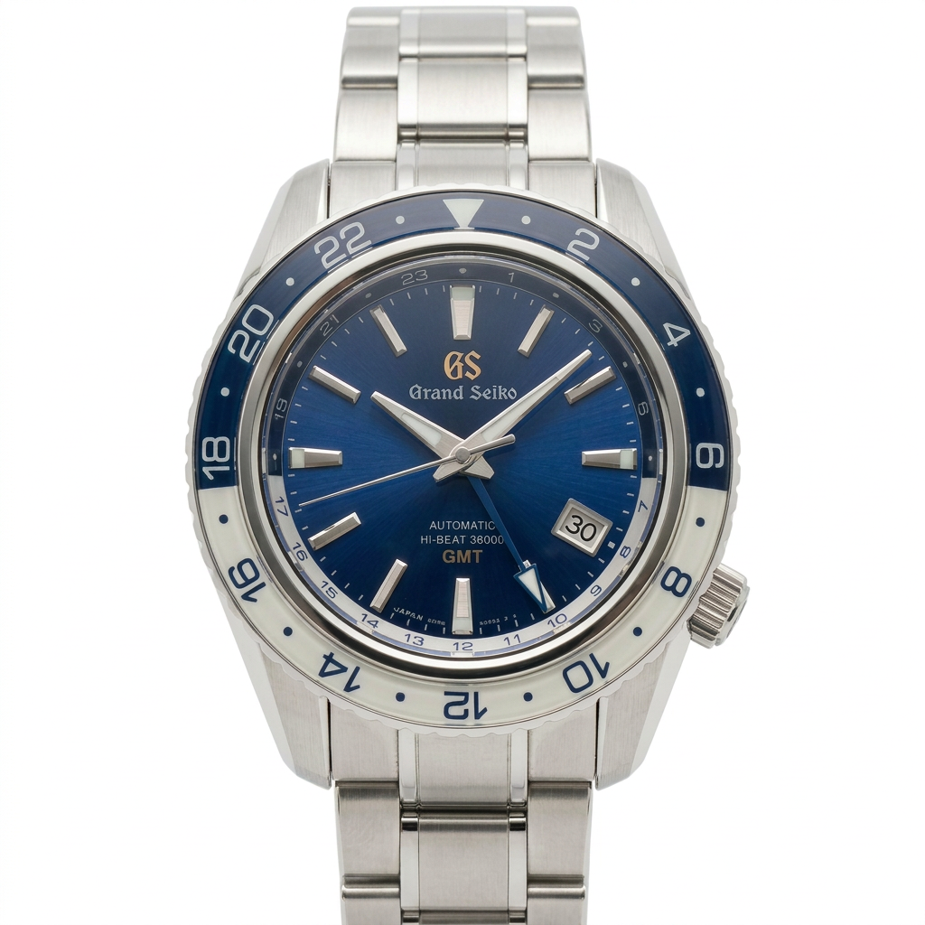 Seiko Mod Grand Sport GMT Midnight Blue Automatic Watch