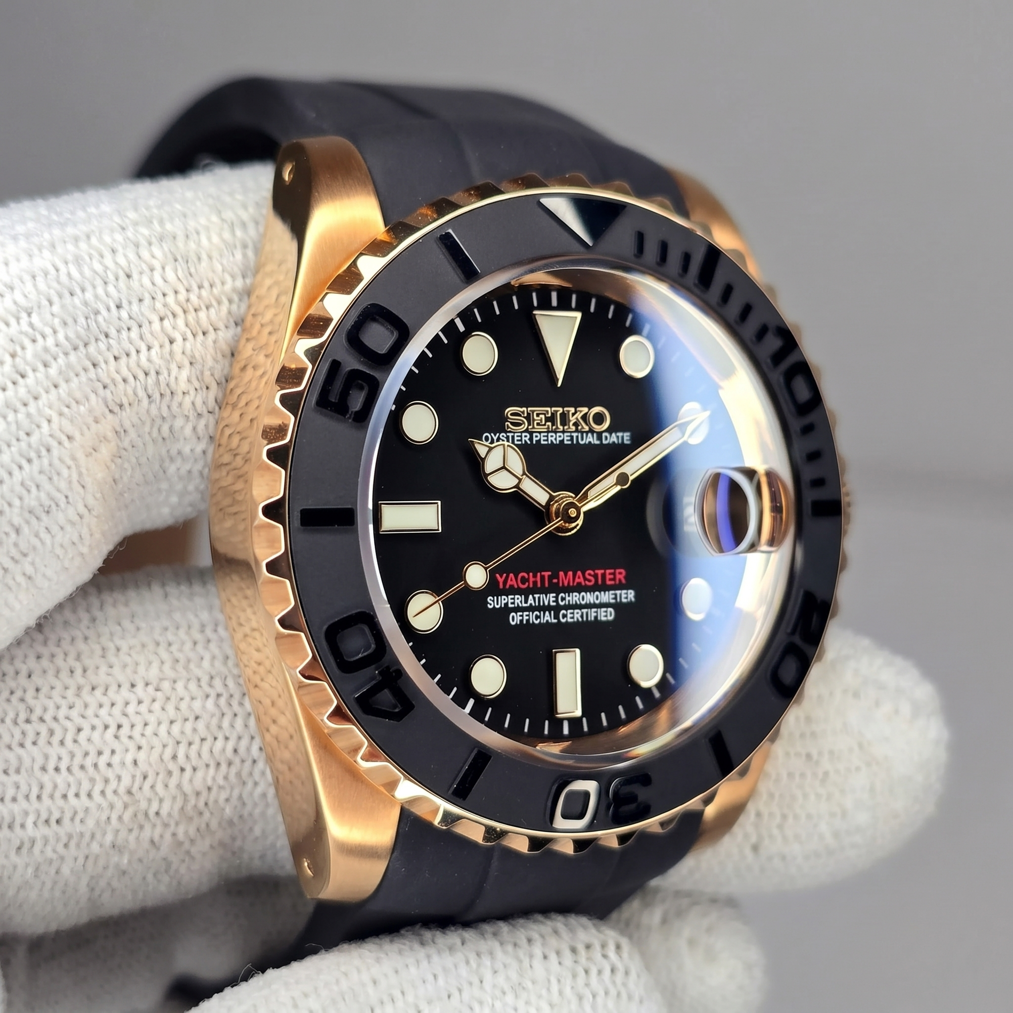 Seiko Mod Yacht Master Rose Gold