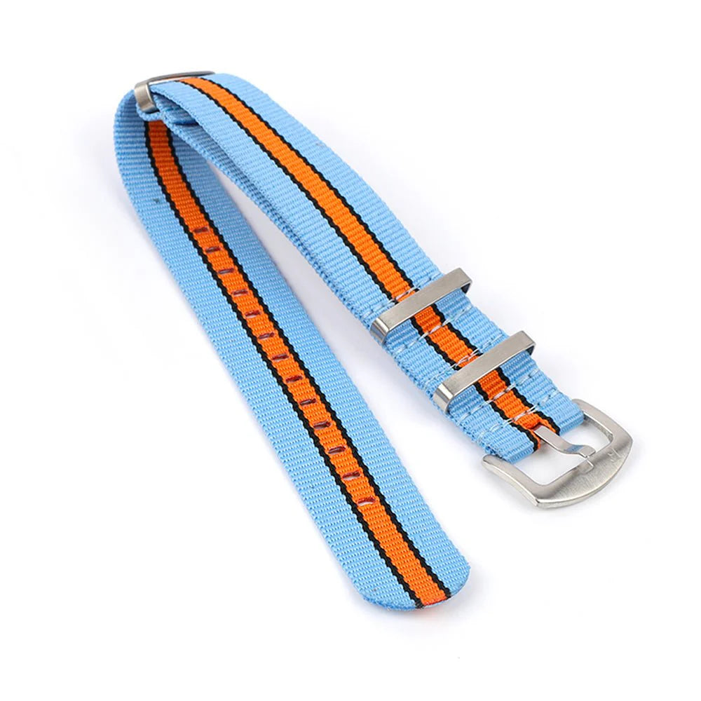 Seiko Mod NATO Blue/Orange Nylon Strap Add-On