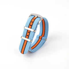 Seiko Mod NATO Blue/Orange Nylon Strap Add-On