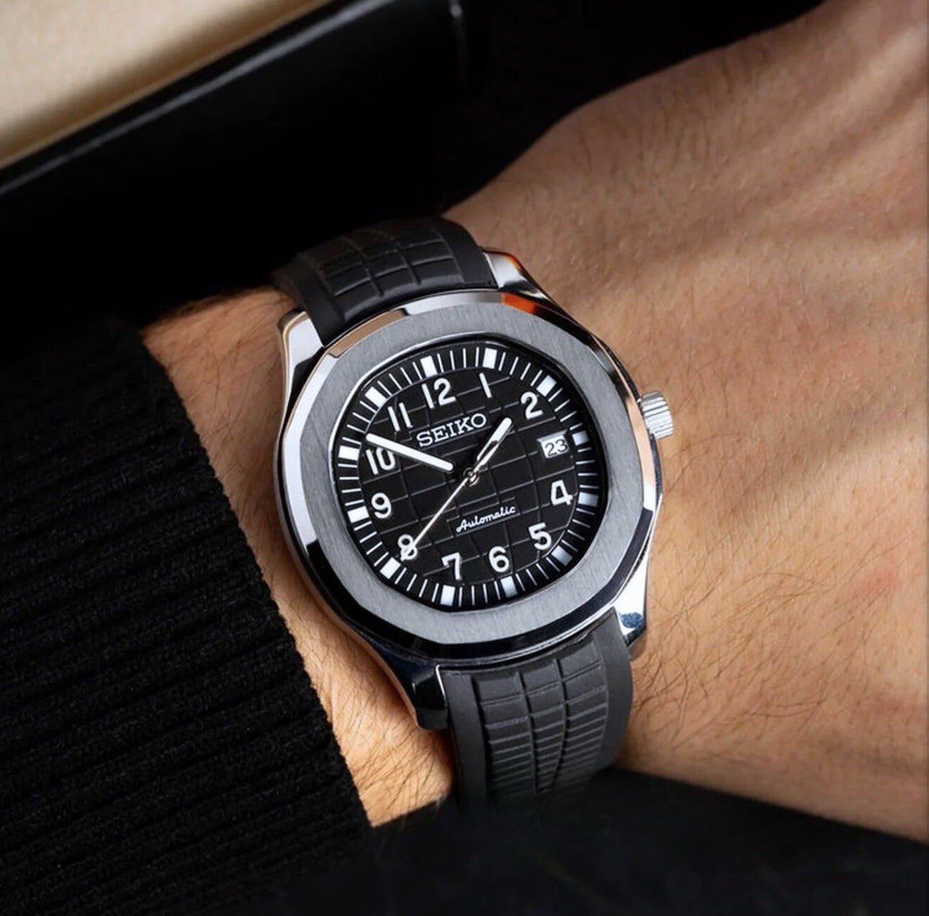 Seiko Mod Aquanaut Silver Black