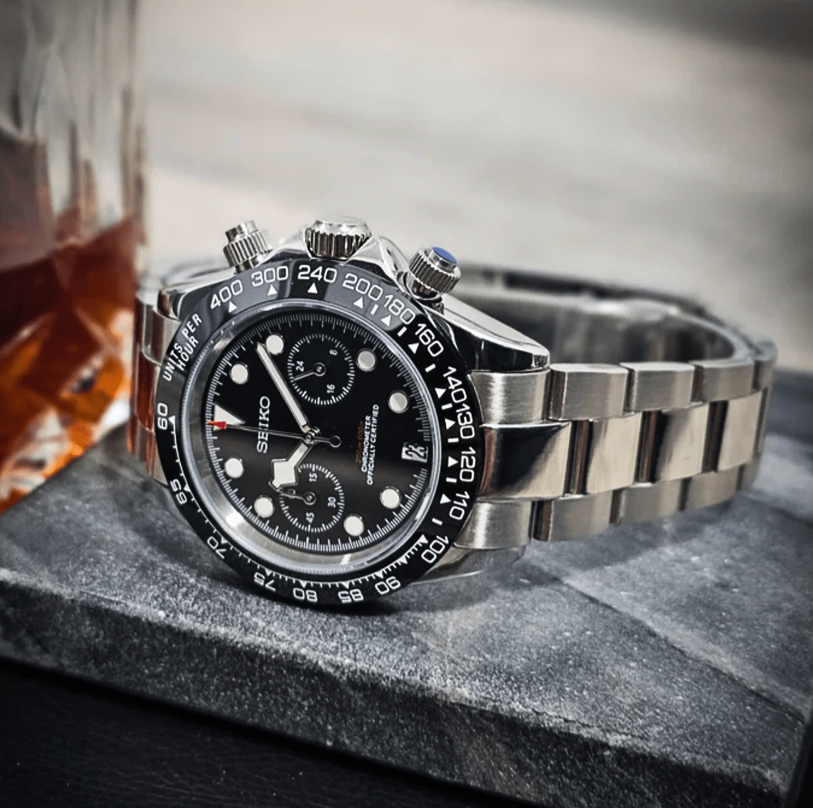 Seiko Mod Black Bay Chrono Black