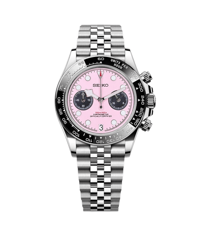 Seiko Mod Black Bay Chrono Miami Pink