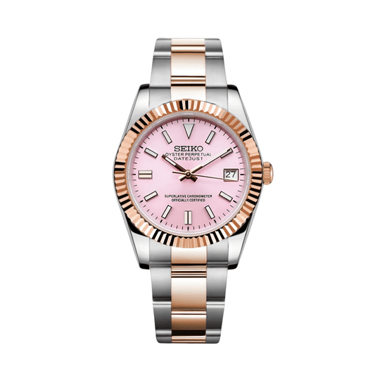 Seiko Mod Datejust Baby Pink