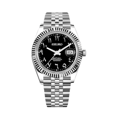 Seiko Mod Datejust Black Arabic