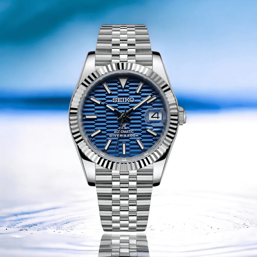 Seiko Mod Datejust Ice Blue