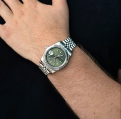 Seiko Mod Datejust Olive Green