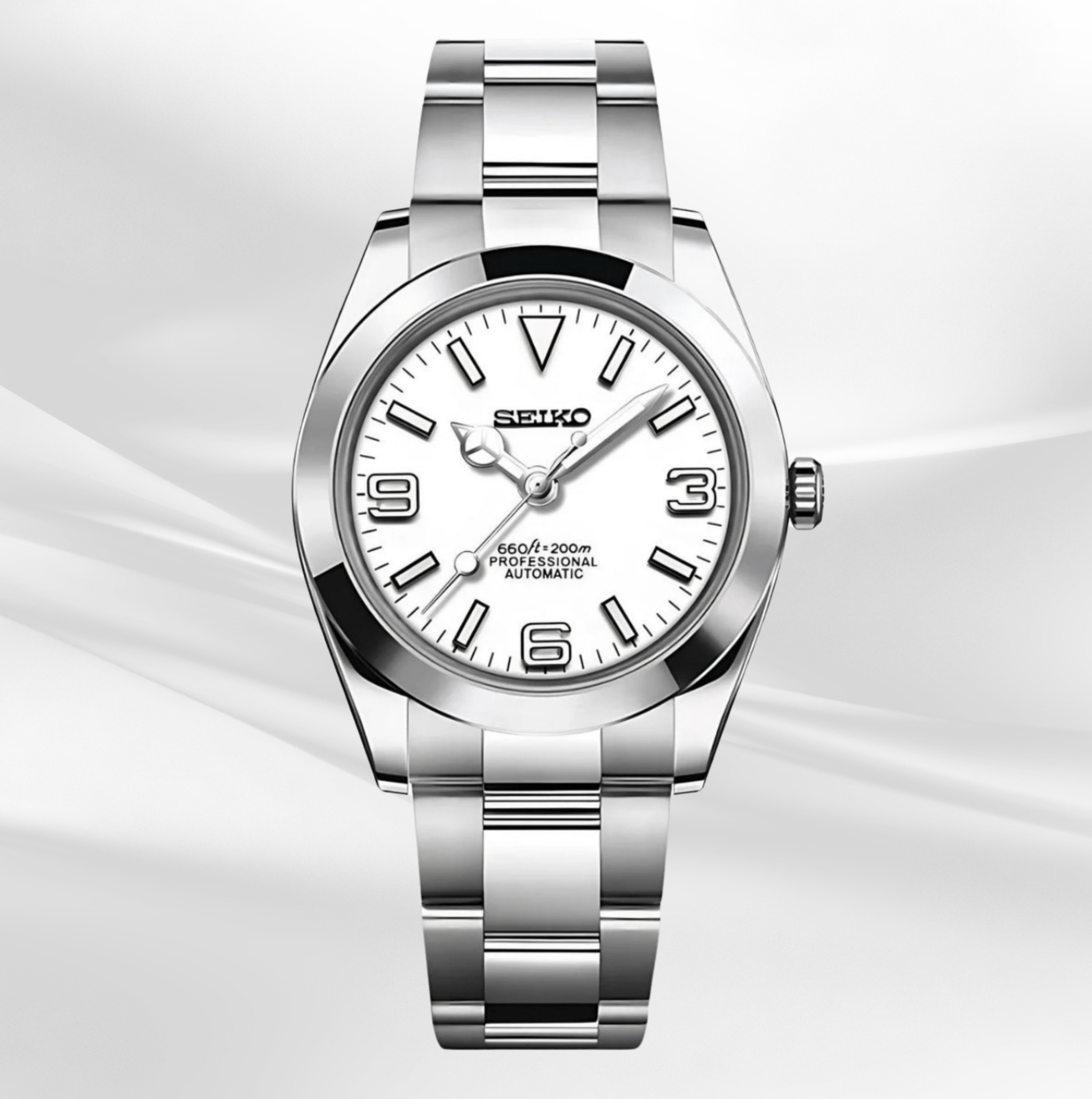 Seiko Mod Oyster Perpetual White