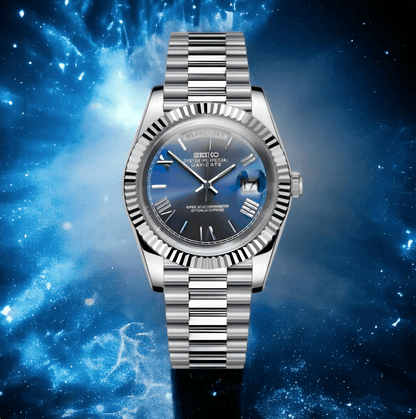 Seiko Mod Day-Date Blue Roman
