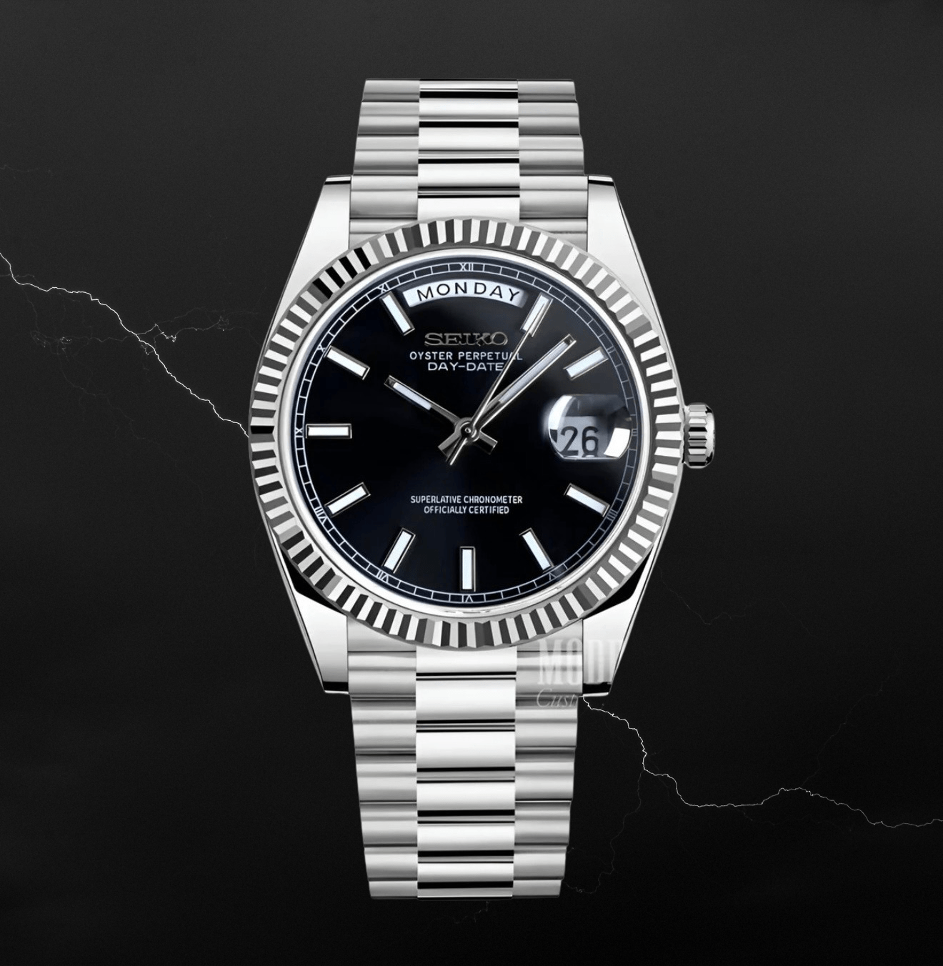 Seiko Mod Day-Date Classic Black