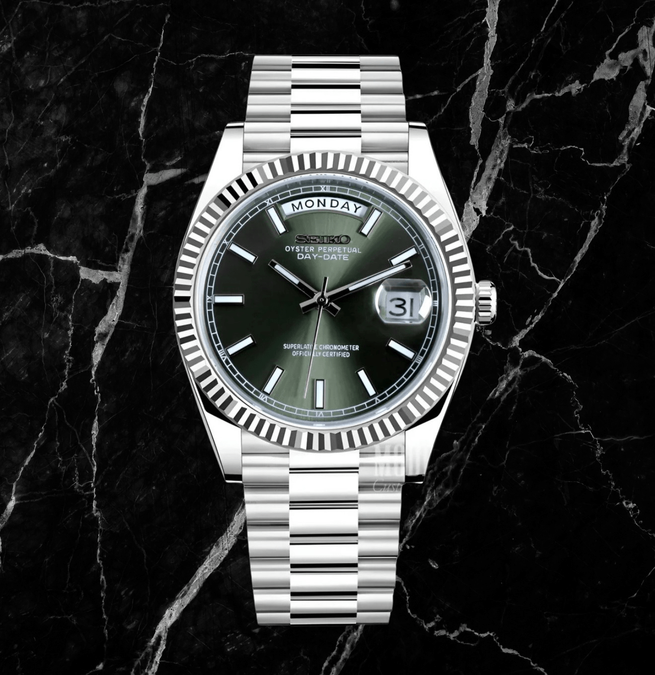 Seiko Mod Day-Date Classic Olive Green