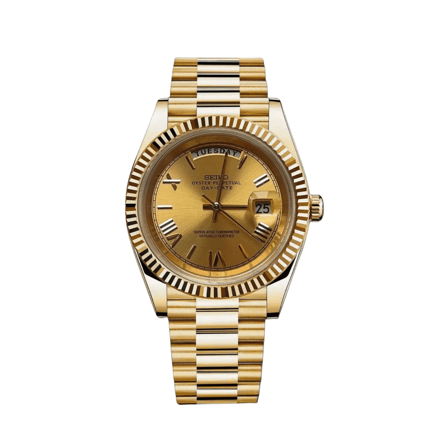 Seiko Mod Day-Date Full Gold
