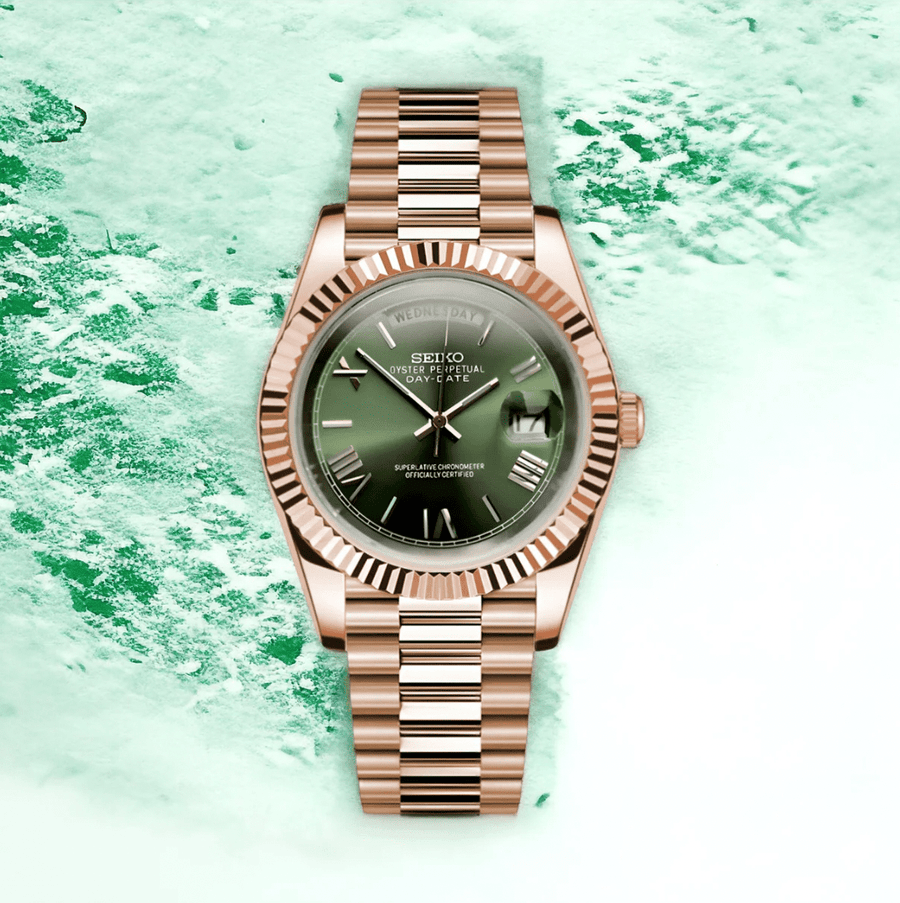 Seiko Mod Day-Date Mint Green