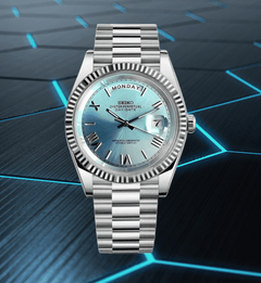Seiko Mod Day-Date Roman Ice Blue