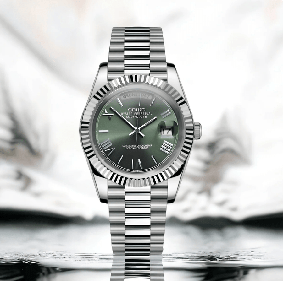 Seiko Mod Day-Date Olive Green