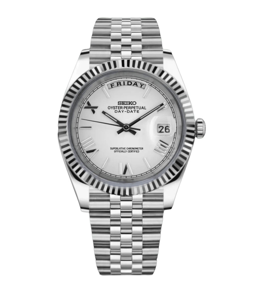 Seiko Mod Day-Date White Roman