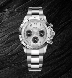 Seiko Mod Daytona Aluminum Arabic White