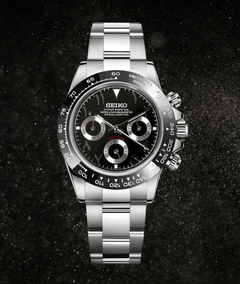 Seiko Mod Daytona Arabic Black Racer