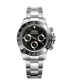 Seiko Mod Daytona Arabic Black Racer