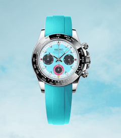 Seiko Mod Daytona Baby Blue