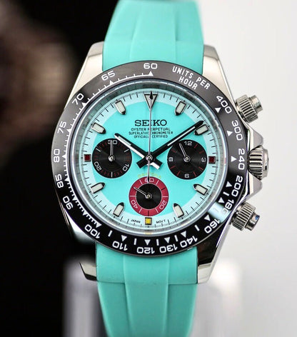 Seiko Mod Daytona Baby Blue