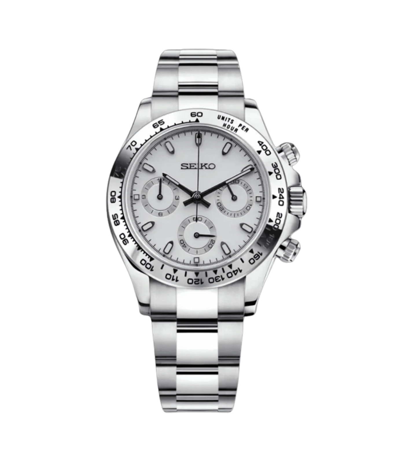 Seiko Mod Daytona Ceramic White
