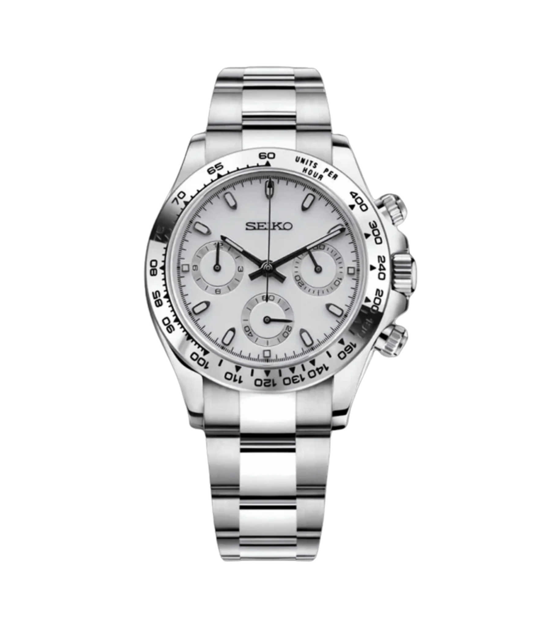Seiko Mod Daytona Ceramic White