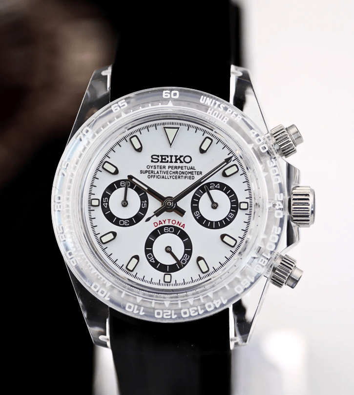 Seiko Mod Daytona Panda Clear Case