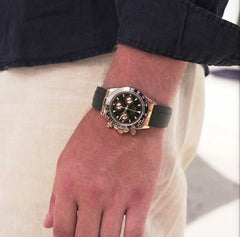Seiko Mod Daytona Rose Gold - Black