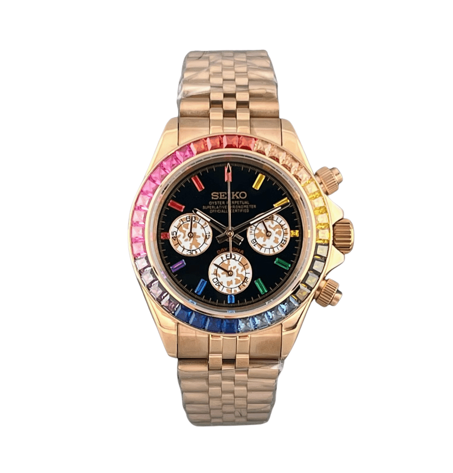 Seiko Mod Daytona Rose Gold - Rainbow II