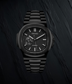 Seiko Mod Nautilus All Black (Open Heart)