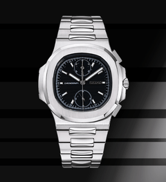 Seiko Mod Nautilus Chrono Black
