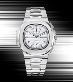 Seiko Mod Nautilus Chrono White