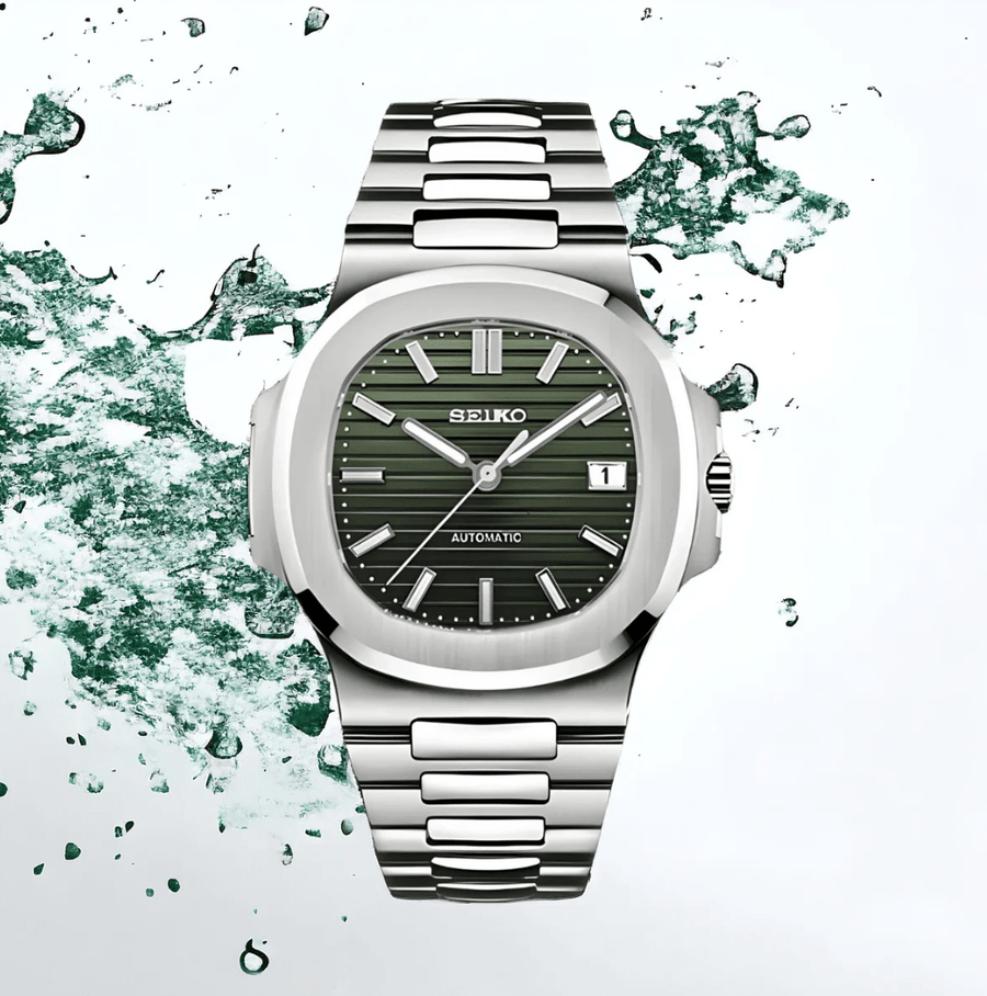 Seiko Mod Nautilus Olive Green