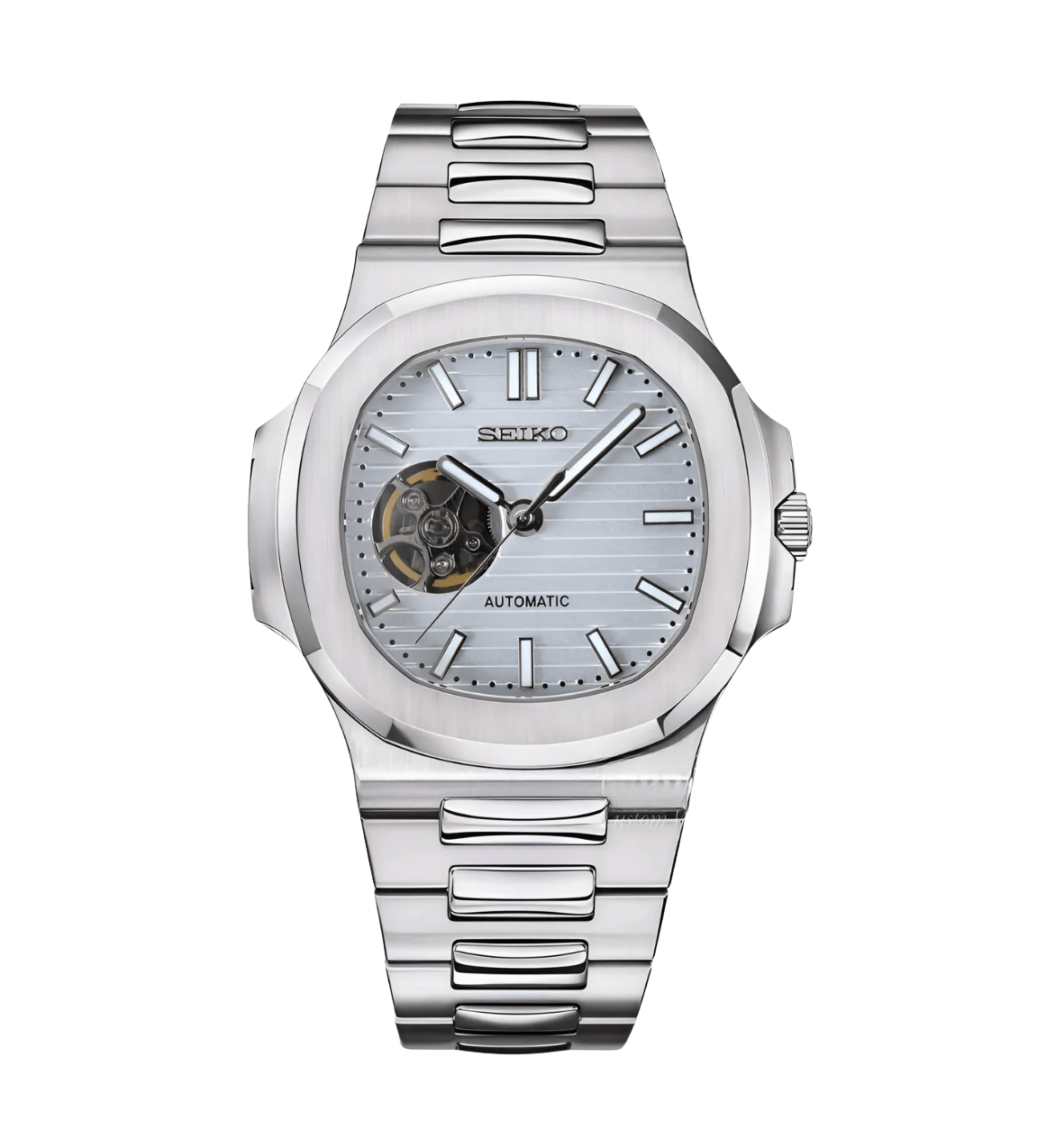 Seiko Mod Nautilus (Open Heart) White