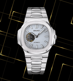 Seiko Mod Nautilus (Open Heart) White