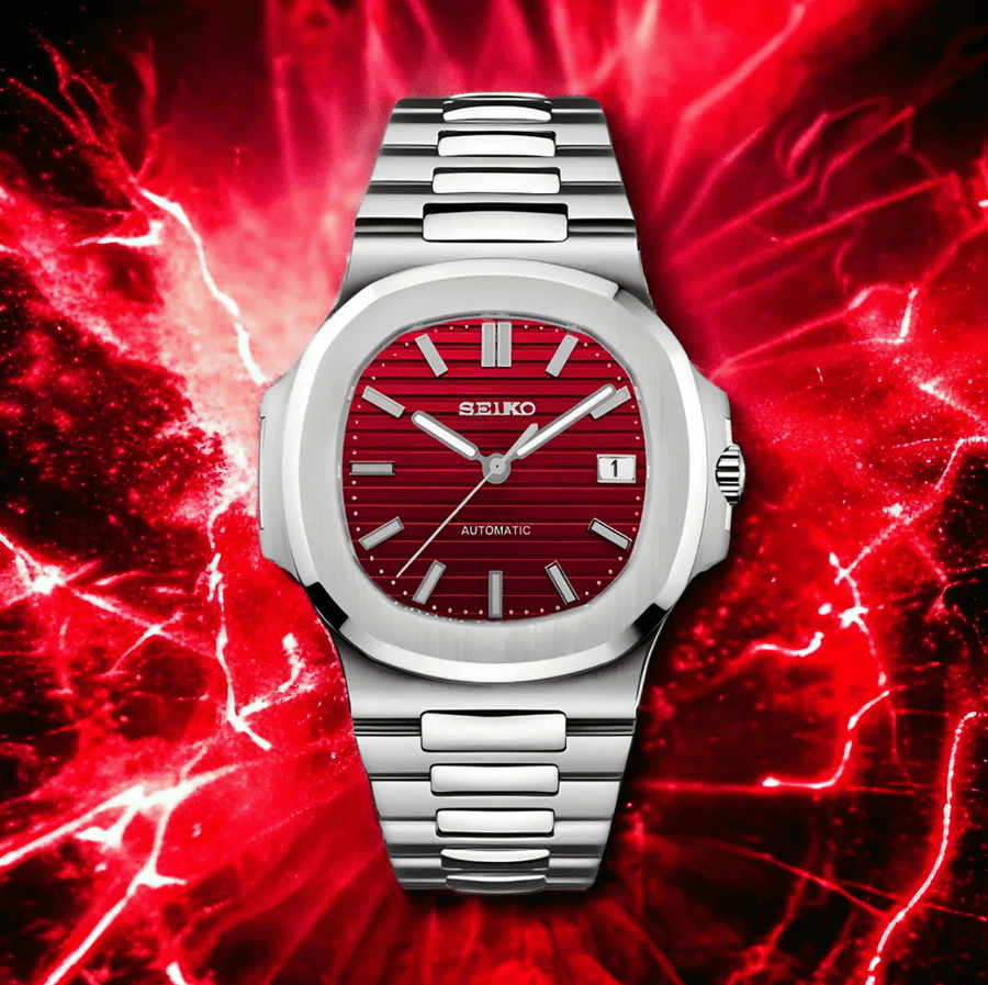 Seiko Mod Nautilus Red Velvet