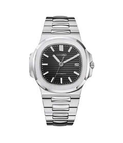 Seiko Mod Nautilus Silver Black