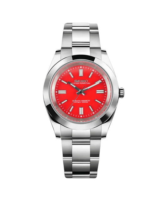 Seiko Mod Oyster Perpetual Red