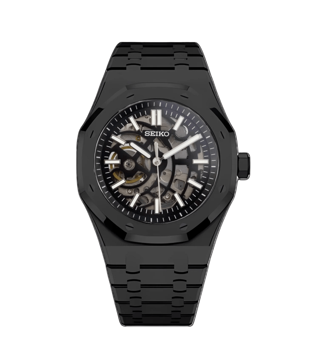 Seiko Mod Royal Oak Black Skeleton – Emperor Mods