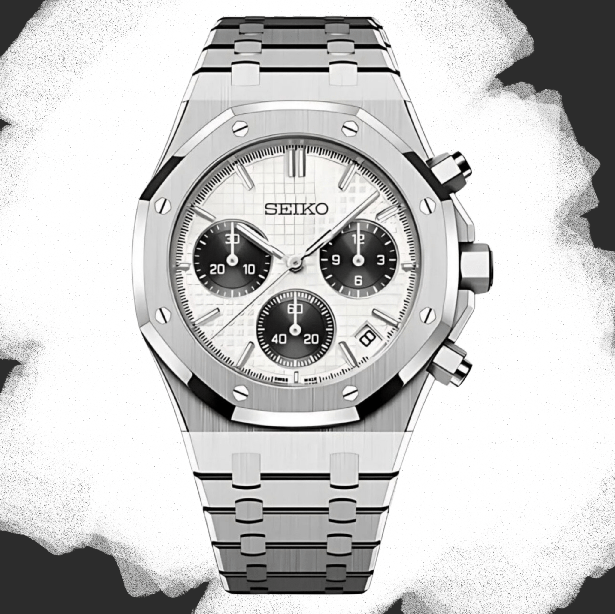 Seiko Mod Royal Oak Chronograph Panda
