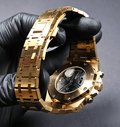 Seiko Mod Royal Oak Chronograph Rose Gold