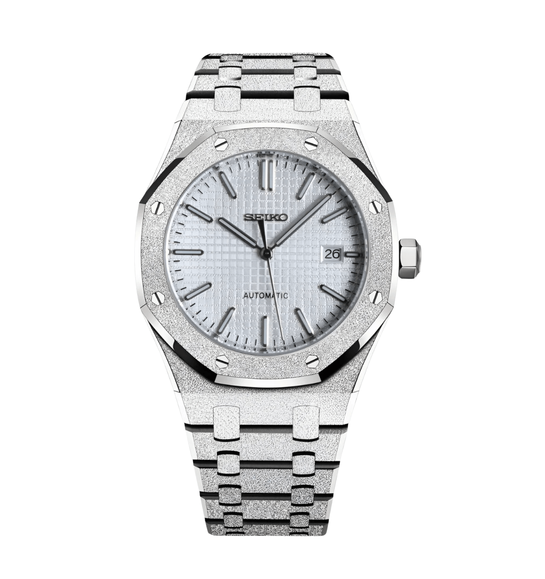Seiko Mod Royal Oak White Iced