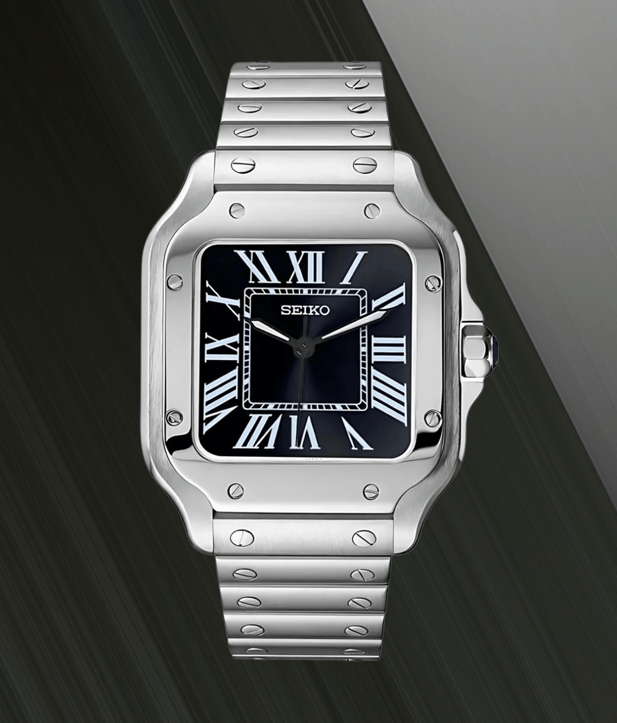 Seiko Mod Santos Classic Black
