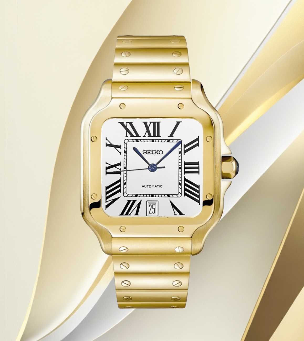 Seiko Mod Santos Classic Gold