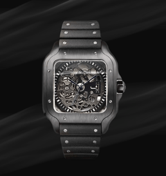 Seiko Mod Santos Skeleton Black