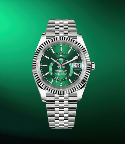 Seiko Mod Sky-Dweller Crystal Green