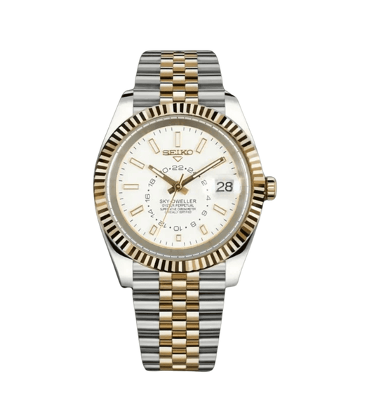 Seiko Mod Sky-Dweller Two-Tone White