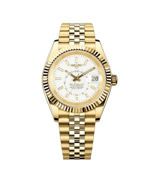 Seiko Mod Sky-Dweller White Gold