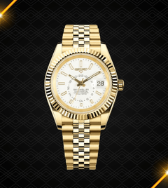 Seiko Mod Sky-Dweller White Gold
